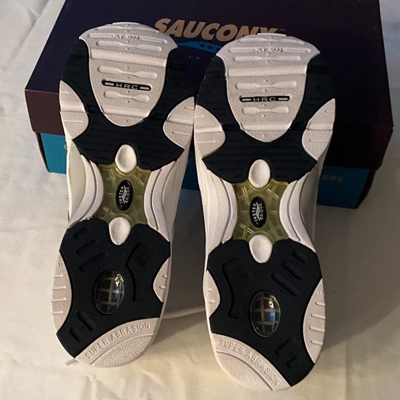 NIB SAUCONY Grid Motion 4 Leather Sneakers Size 10 White/Navy - Picture 7 of 13